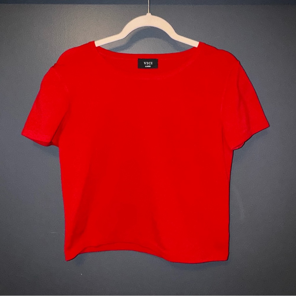 Vici Bold Red Short Sleeve Tee
